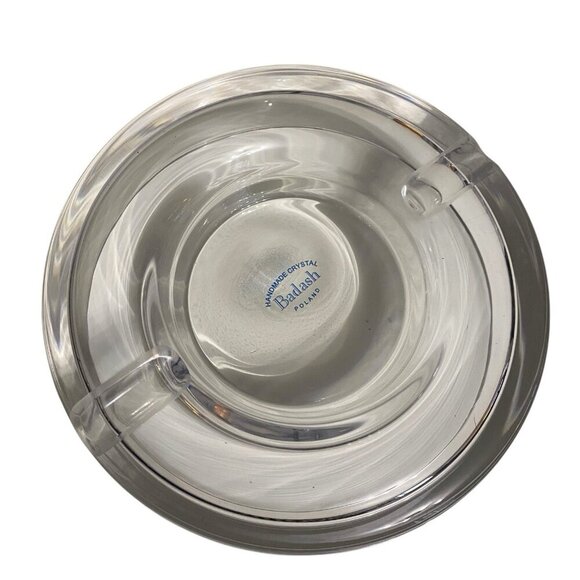 Badash Handmade Poland Crystal Ashtray 2 Rests NEW 7" x 2" Classic Stylish Decor - Picture 1 of 4